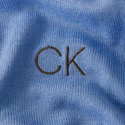 Calvin Klein Golf Mens 2021 Round Neck Tour Durable Comfort Sweater - S, Blue Marl