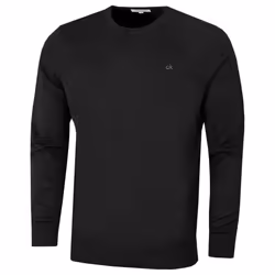 Calvin Klein Golf Mens 2021 Round Neck Tour Durable Comfort Sweater - L, Charcoal