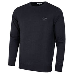 Calvin Klein Golf Mens 2021 Round Neck Tour Durable Comfort Sweater - S, Denim Marl