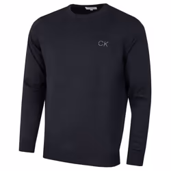 Calvin Klein Golf Mens 2021 Round Neck Tour Durable Comfort Sweater - 2XL, Denim Marl