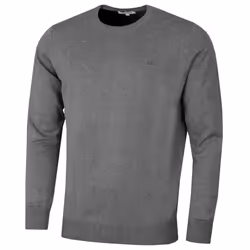 Calvin Klein Golf Mens 2021 Round Neck Tour Durable Comfort Sweater - M, Grey Marl