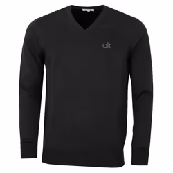 Calvin Klein Golf Mens 2021 V-Neck Tour Durable Comfort Sweater - XL, Charcoal Marl