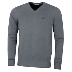 Calvin Klein Golf Mens 2021 V-Neck Tour Durable Comfort Sweater - XL, Grey Marl