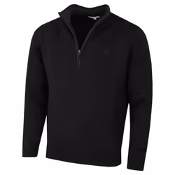 Calvin Klein Mens 2021 Knit Cotton 1/2 Zip Golf CK Top Sweater - M, Blackout
