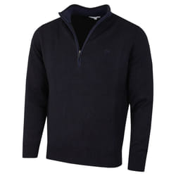 Calvin Klein Mens 2021 Knit Cotton 1/2 Zip Golf CK Top Sweater - XL, Midnavy