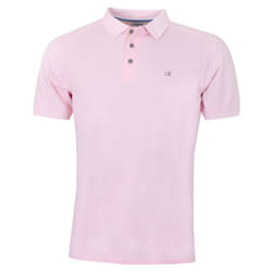 Calvin Klein Mens 2025 Campus 3 Button Ribbed Collar Golf Polo Shirt