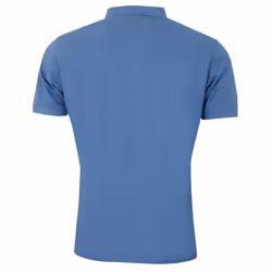 Calvin Klein Mens 2024 Campus 3 Button Ribbed Collar Golf Polo Shirt - XL, Denim Blue