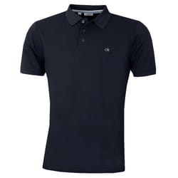 Calvin Klein Mens 2021 Campus 3 Button Light Ribbed Collar Golf Polo Shirt - M, Navy