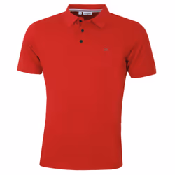 Calvin Klein Mens 2025 Campus 3 Button Ribbed Collar Golf Polo Shirt