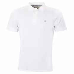 Calvin Klein Mens 2025 Campus 3 Button Ribbed Collar Golf Polo Shirt
