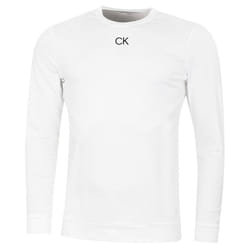 Calvin Klein Mens 2021 Printed Chest CK Logo Lightweight Training Top - L, White
