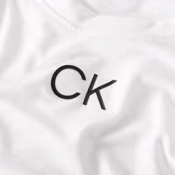 Calvin Klein Mens 2021 Printed Chest CK Logo Lightweight Training Top - L, White