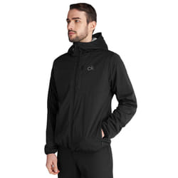 Calvin Klein Mens 2021 Ultron Hooded Lightweight Breathable Stretch Golf Jacket - XL, Black