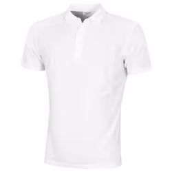 Calvin Klein Mens Monogram Breathable SmartTec UV 30+ Polo Shirt - L, White