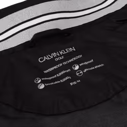 Calvin Klein Mens 2021 Collar Detail Waterproof Stretch Golf Jacket - 3XL, Black/Black