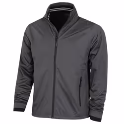 Calvin Klein Mens 2021 Collar Detail Waterproof Stretch Golf Jacket - XL, Charcoal/Black