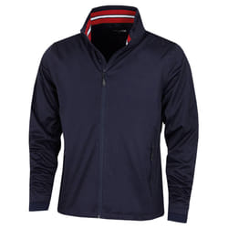 Calvin Klein Mens 2021 Collar Detail Waterproof Stretch Golf Jacket - L, Navy/Red
