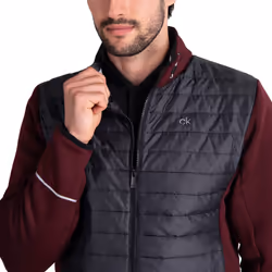 Calvin Klein Mens 2021 Wrangell Hybrid Performance Insulated Stretch Golf Jacket - S, Blackberry