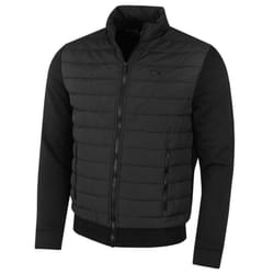 Calvin Klein Mens 2021 Hybrid Quilted Fleece Funnel Neck Jacket - S, Black