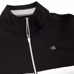 Calvin Klein Mens 2021 Scale CK Insul-Lite Performance 1/2 Zip Golf Sweater - XL, Black