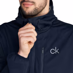 Calvin Klein Mens 2021 Ultron Hooded Lightweight Breathable Stretch Golf Jacket - M, Navy
