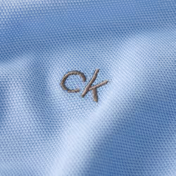 Calvin Klein Mens 2025 Campus 3 Button Ribbed Collar Golf Polo Shirt