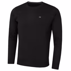 Calvin Klein Mens 2021 Crew Neck Soft Cotton Breathable Sweater - L, Black