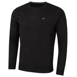 Calvin Klein Mens 2021 Crew Neck Soft Cotton Breathable Sweater - L, Black