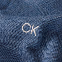 Calvin Klein Mens 2021 Crew Neck Soft Cotton Breathable Sweater - L, Denim Marl