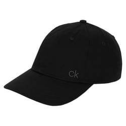 Calvin Klein Mens 2021 Classic Cotton Adjustable 6 Panel Baseball Cap - One Size, Black/Charcoal