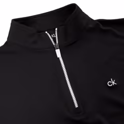 Calvin Klein Mens 2021 Striped Sleeves Newport 1/4 Zip Sweater - 3XL, Black/White