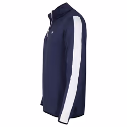 Calvin Klein Mens 2021 Striped Sleeves Newport 1/4 Zip Sweater - 3XL, Navy/White