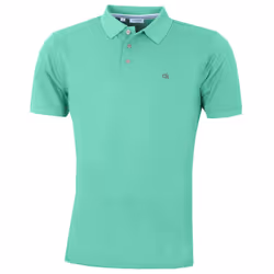 Calvin Klein Mens 2021 Campus 3 Button Light Ribbed Collar Golf Polo Shirt - 3XL, Mint