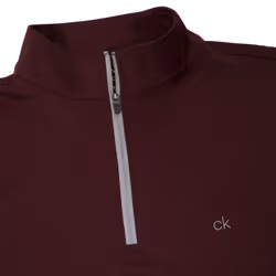Calvin Klein Golf Mens 2021 CK Harlem 1/4 Zip Sweater - L, Burgundy