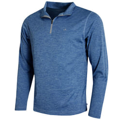 Calvin Klein Golf Mens 2021 CK Harlem 1/4 Zip Sweater - XL, Denim Marl