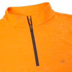 Calvin Klein Golf Mens 2021 CK Harlem 1/4 Zip Sweater - L, Orange Marl