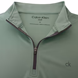 Calvin Klein Golf Mens 2024 CK Harlem Technical 1/4 Zip Sweater - S, Sage