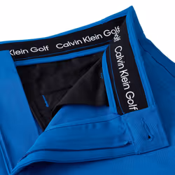 Calvin Klein Mens 2022 Slim Fit Micro Tech Lightweight Golf Shorts - 30" Waist, Mid Blue