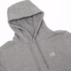 Calvin Klein Mens 2021 Planet Performance Fleece Cotton Eco-Friendly Hoodie - S, Grey Marl