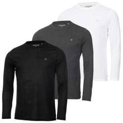 Calvin Klein Mens 2024 Assorted Long Sleeve 3 Pack Breathable Wicking T-Shirt