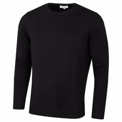 Calvin Klein Mens 2021 Knit Crew Neck Cotton CK Golf Sweater - S, Black