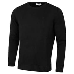 Calvin Klein Mens 2021 Knit Crew Neck Cotton CK Golf Sweater - 3XL, Black