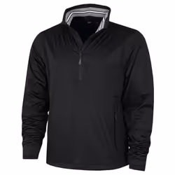Calvin Klein Mens 2021 Waterproof Half Zip Stretch Golf Jacket - L, Black/Black