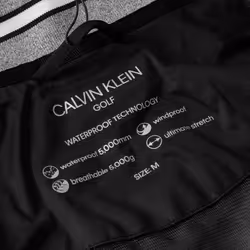 Calvin Klein Mens 2021 Waterproof Half Zip Stretch Golf Jacket - L, Black/Black
