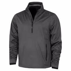 Calvin Klein Mens 2021 Waterproof Half Zip Stretch Golf Jacket - L, Charcoal/Black