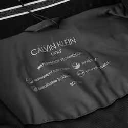 Calvin Klein Mens 2021 Waterproof Half Zip Stretch Golf Jacket - L, Charcoal/Black