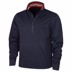 Calvin Klein Mens 2021 Waterproof Half Zip Stretch Golf Jacket - M, Navy/Red