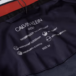 Calvin Klein Mens 2021 Waterproof Half Zip Stretch Golf Jacket - S, Navy/Red