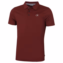 Calvin Klein Mens 2025 Central Eco Light Wicking Golf Polo Shirt