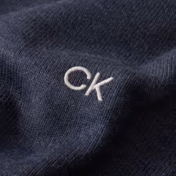 Calvin Klein Mens 2021 Crew Neck Soft Cotton Breathable Sweater - L, Navy Marl